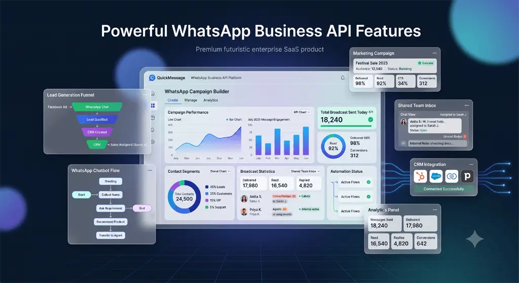 QuickMessage Enterprise Dashboard Features