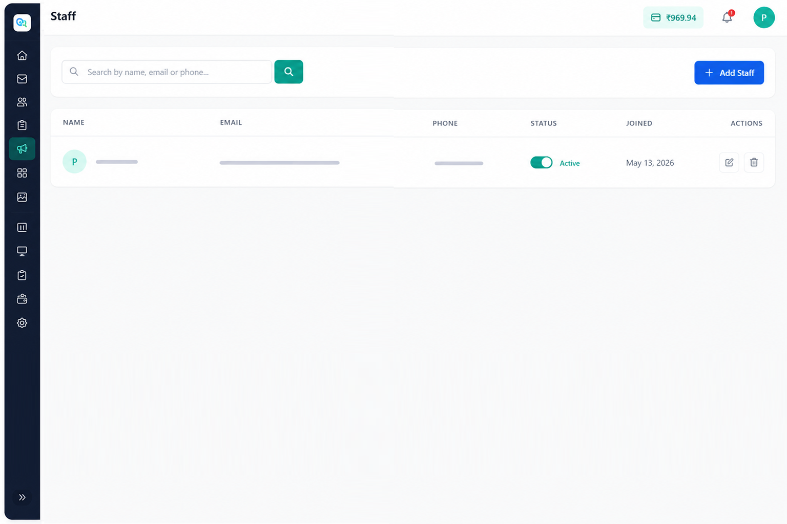 Shared Team Inbox Interface
