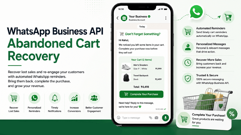 WhatsApp Business API Abandoned Cart Recovery | Recover Lost Sales with WhatsApp