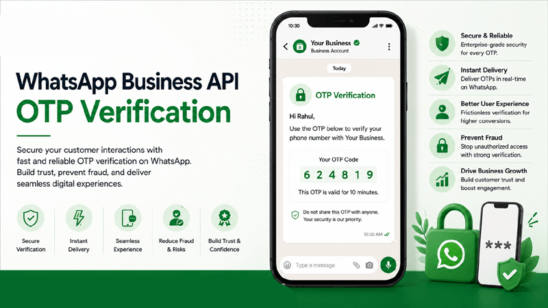 WhatsApp Business API OTP Verification | Secure OTP Authentication via WhatsApp
