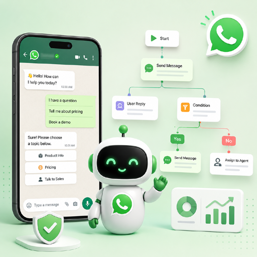 No Code WhatsApp Chatbot Builder Interface