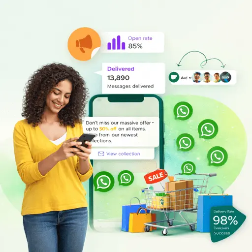 Bulk WhatsApp messaging dashboard